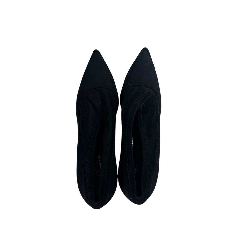 JON JOSEF Black Velvet & Suede Leather Heels Loafers Shoes Women's 10M - Picture 7 of 11